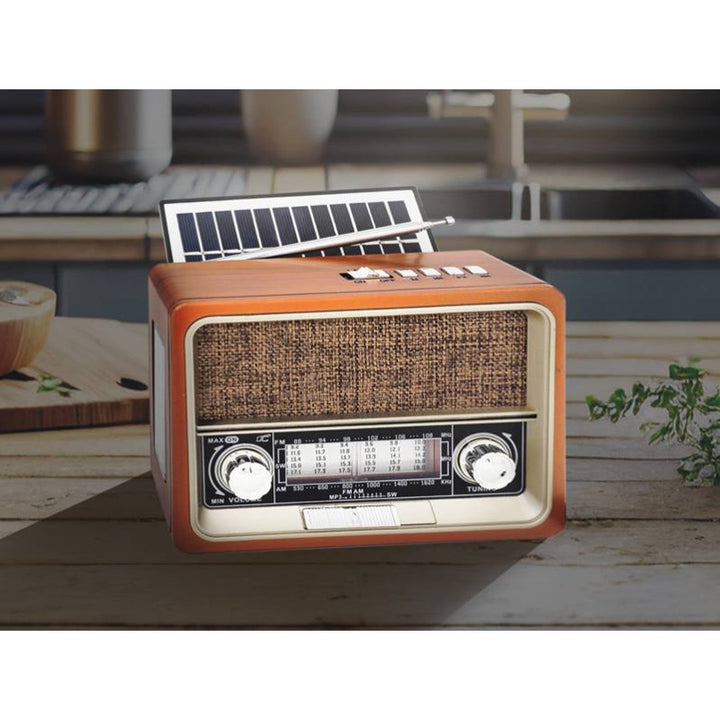 LTC bærbart radio, Bluetooth, FM/AM/SW, USB, solcellepanel, LXLTC103UBT