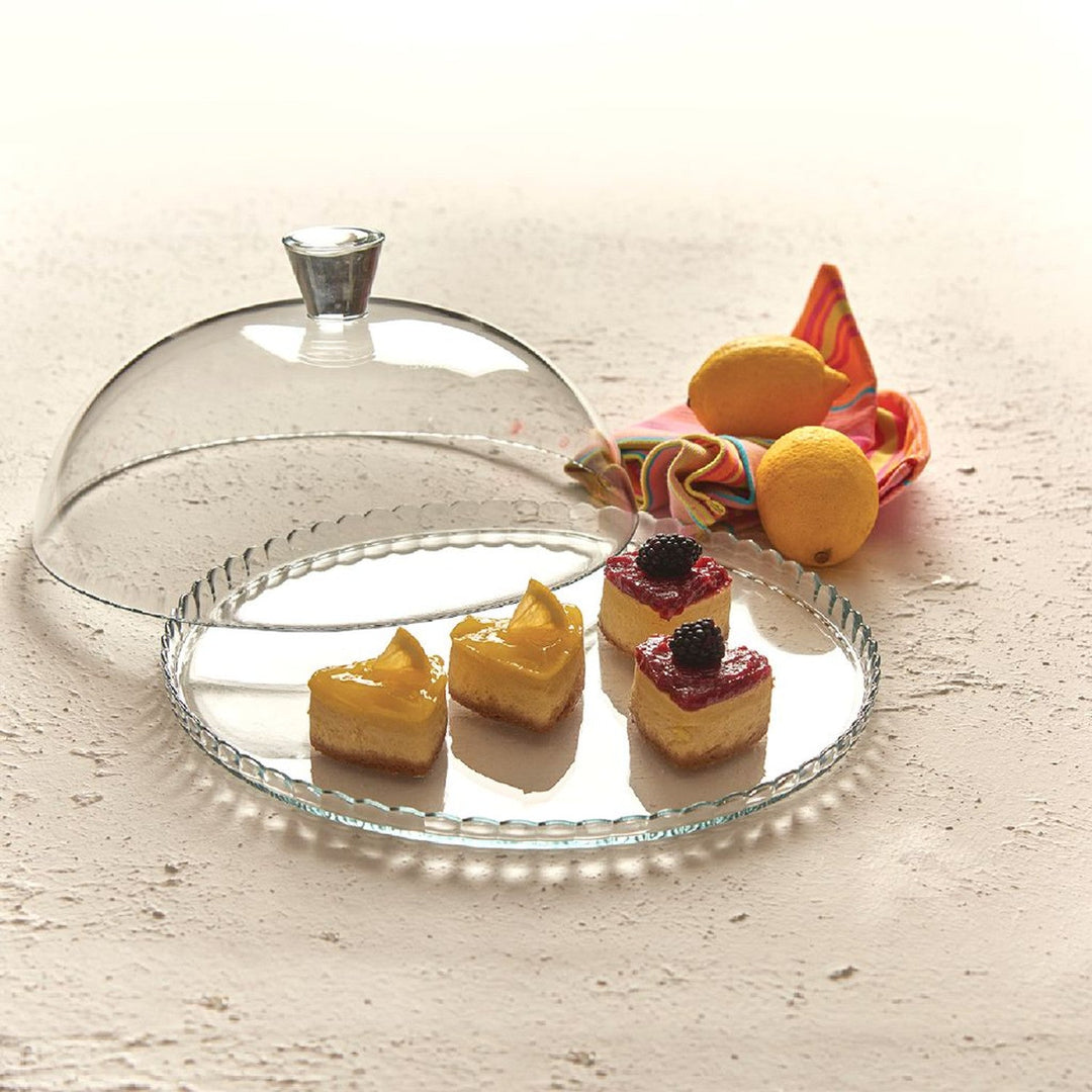 Pasabahce frugtskål, glas, med låg, 32 cm, Patisserie