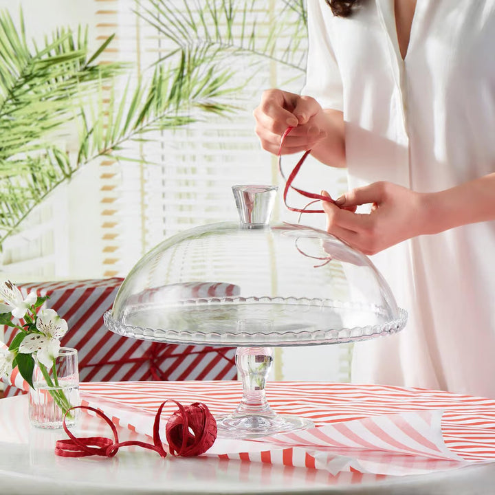 Pasabahce frugtskål, glas, på fod, med låg, 32 cm, Patisserie