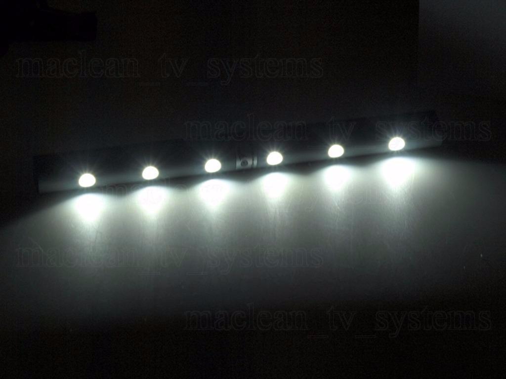 Maclean 6LED køkkenlampe til montering under skab, aflang, med bevægelsessensor, 5xAAA, MCE123