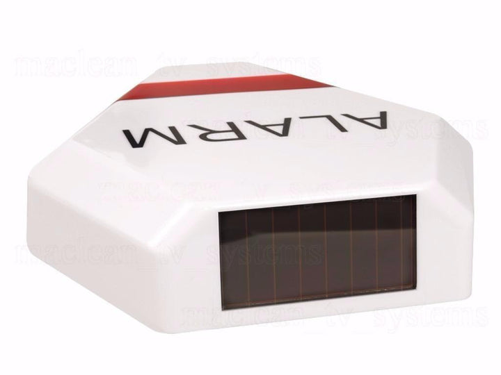 Solar alarm sirene attrappe sølv DC3200 S 3x LED