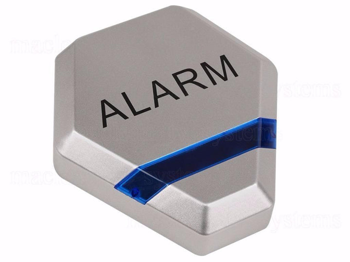 Solar alarm sirene attrappe sølv DC3200 S 3x LED