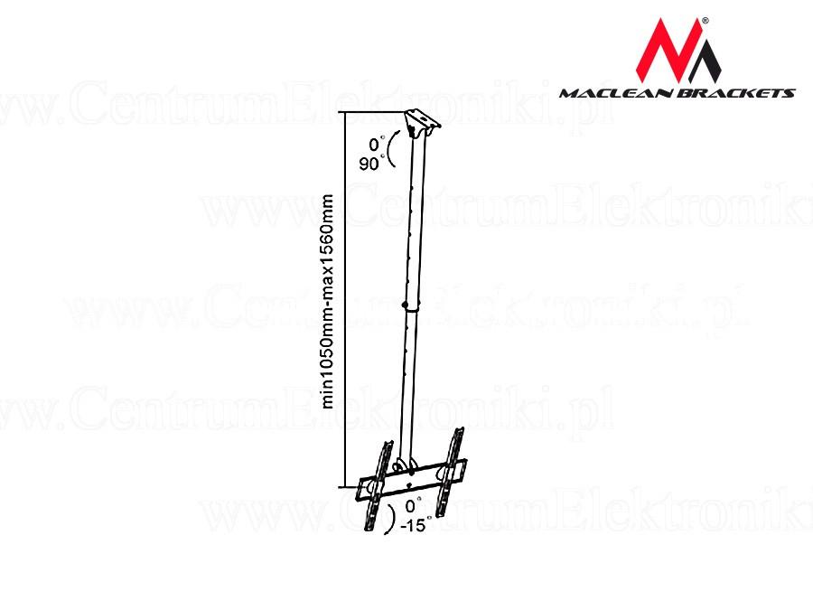 Maclean loftbeslag til tv, maks. VESA 400x400, 32-65", 50 kg, MC-631