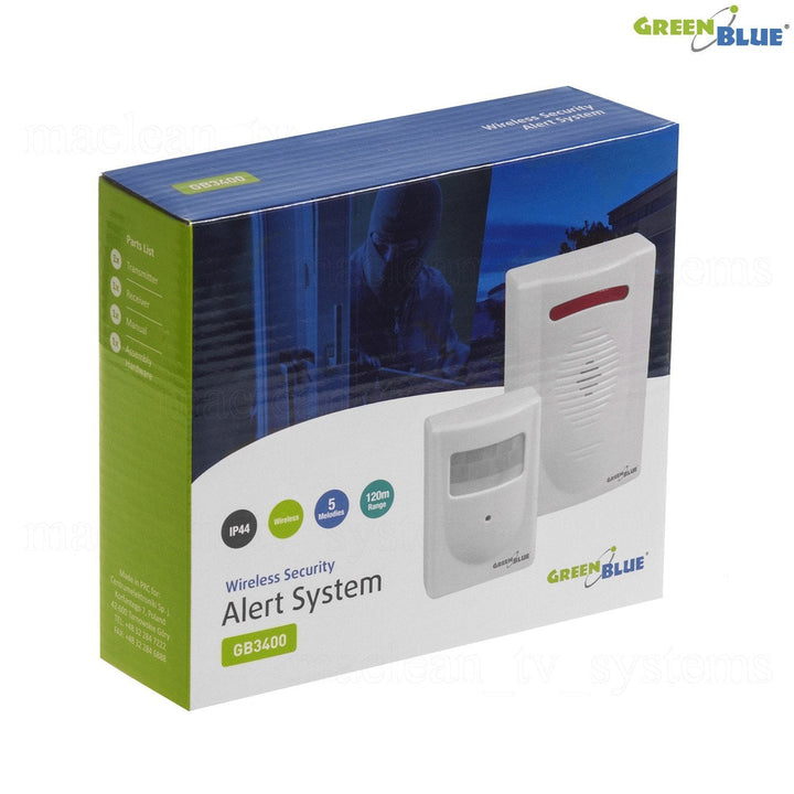 Original trådløs mini-alarm GB3400, IP44, op til 120 m