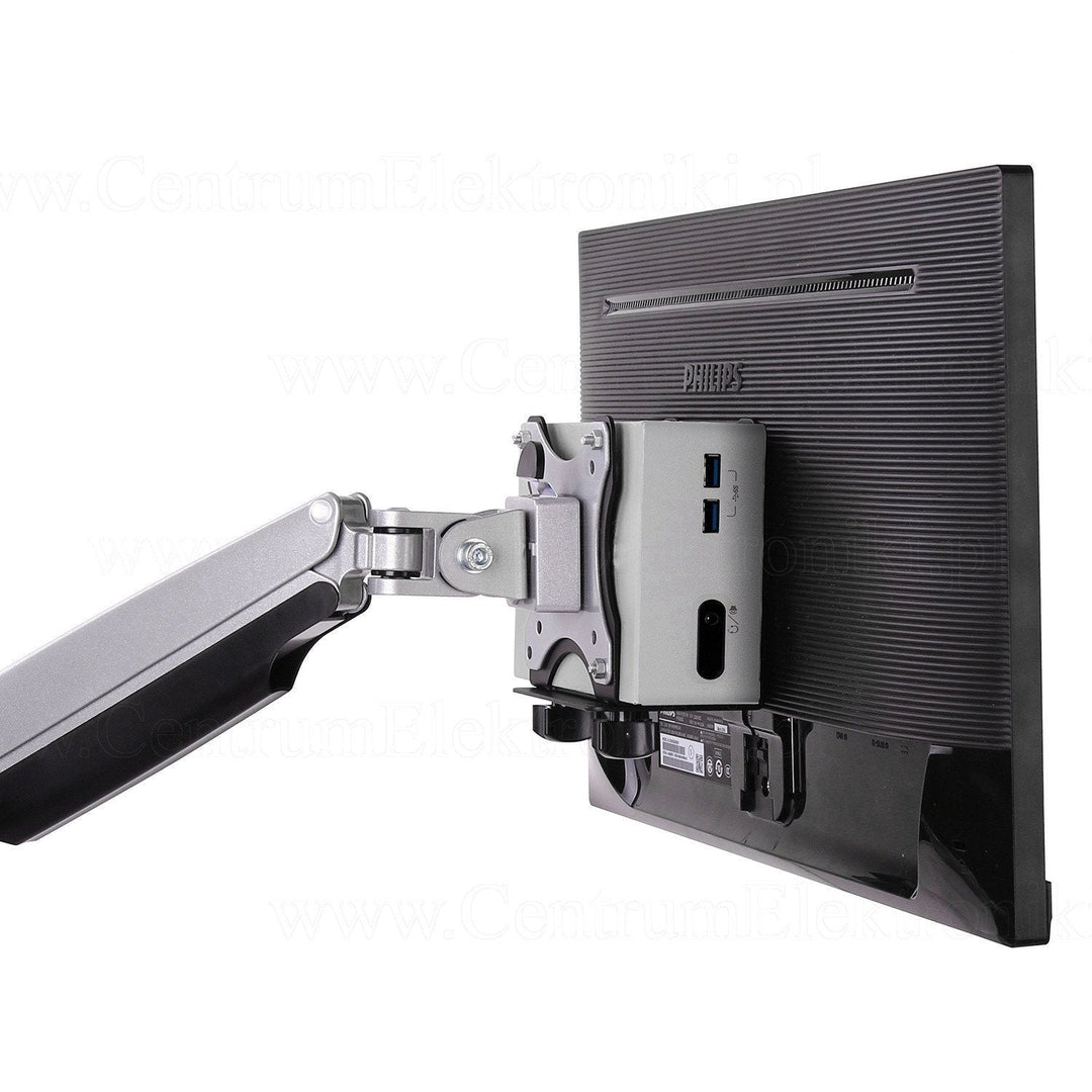 Universalholder til mini-computere Maclean MC-720 sort til 5 kg NUC MAC mini CPU