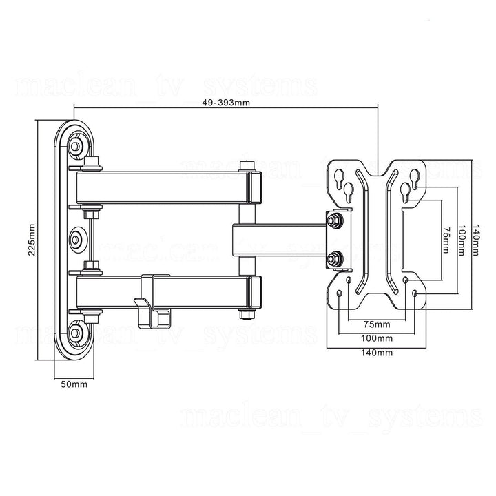 Maclean tv-holder, maks. VESA 100x100, 13-32", 30 kg, MC-740