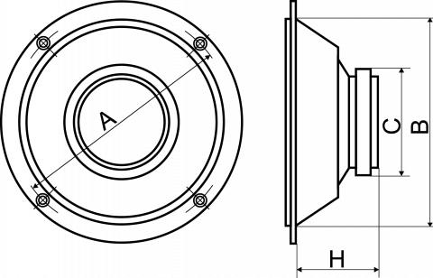 Bilhøjttalere PY-AQ352C 3,5" effekt 60 W Peiying