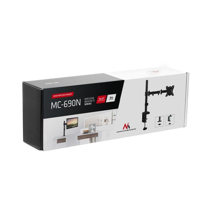 Maclean bordholder til LCD-skærm, 13"-27", VESA 75x75 og 100x100, 8 kg, MC-690N