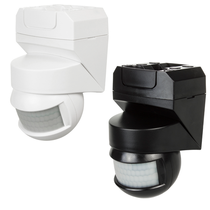 Vægmonteret bevægelsessensor 180° + 360° 2000W Maclean Energy MCE295 sort