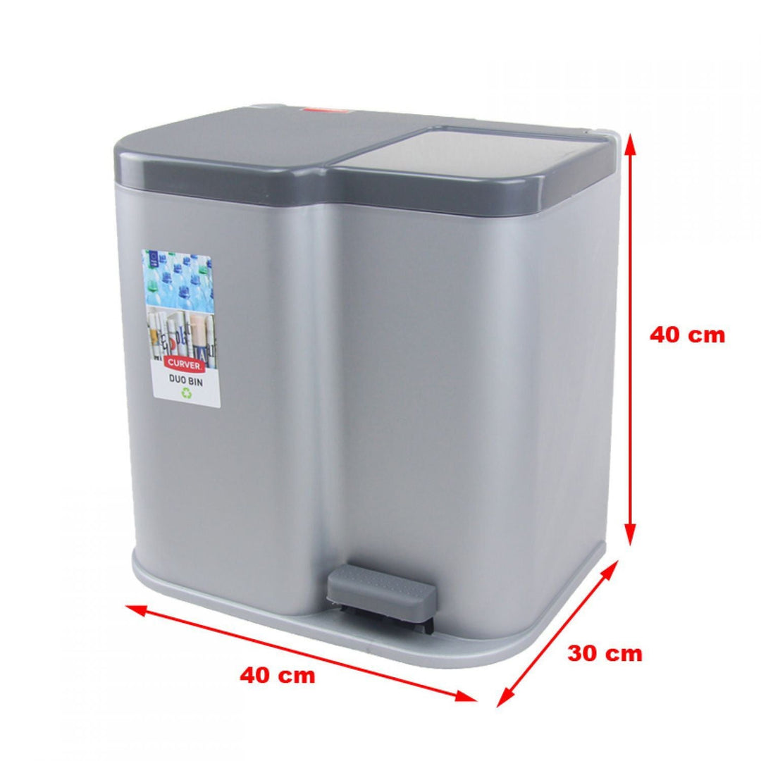 Curver Duo Pedalbin affaldsspand med solid finish