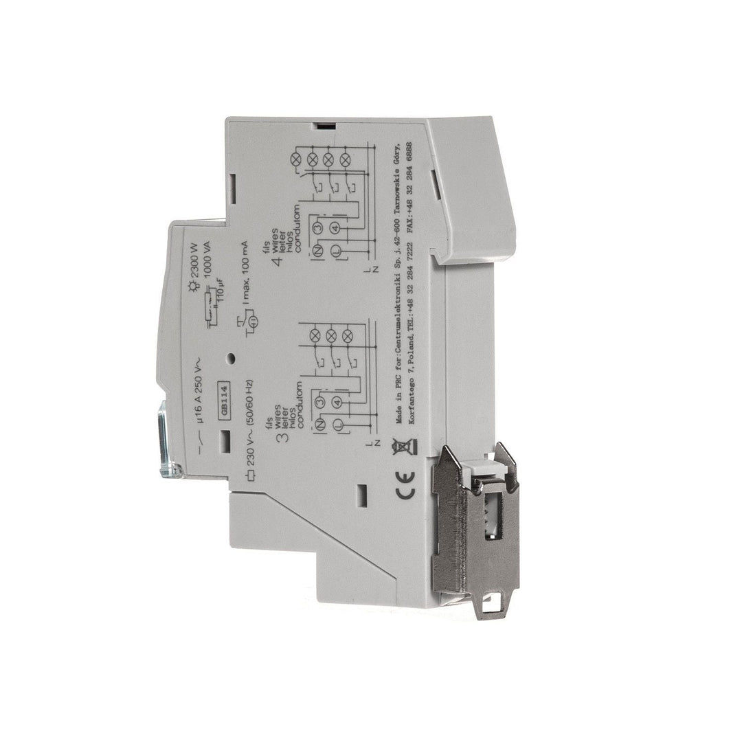 Trappemotor til DIN-skinne GreenBlue, regulering 30s-10m, maks. 2300 W, GB114