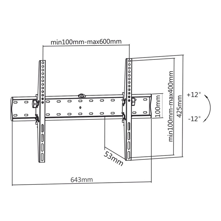 Maclean tv-holder, maks. VESA 600x400, 37-85", op til 40 kg, MC-668