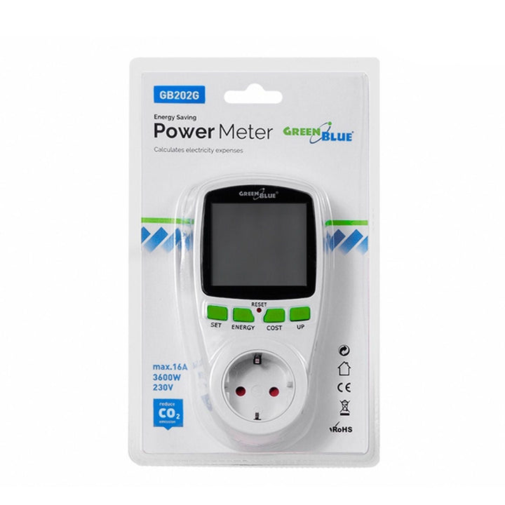 Energiemåler Wattmeter GreenBlue GB202G Tysk stik