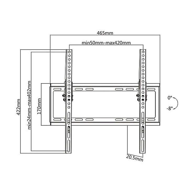 TV-holder til 32-55" max vesa 400x400 35 kg Maclean MC-774