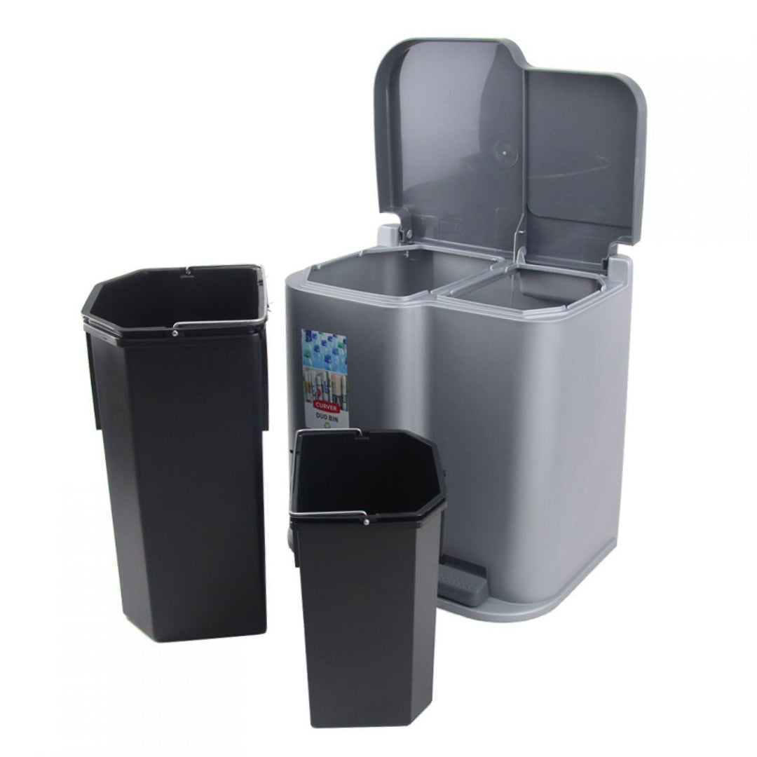 Curver Duo Pedalbin affaldsspand med solid finish