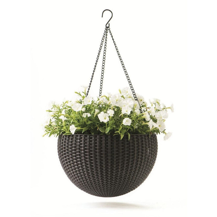 Hængende urtepotte Keter Sphere Planter brun Moderne form